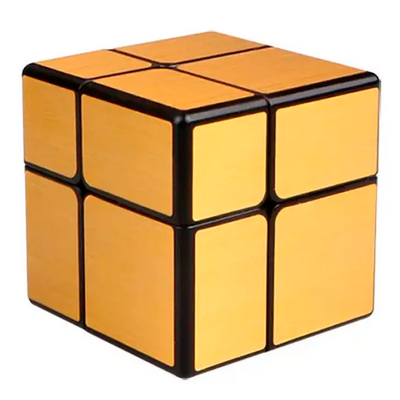 Головоломка кубик 2х2 QiYi дзеркальний золотий 181g фото