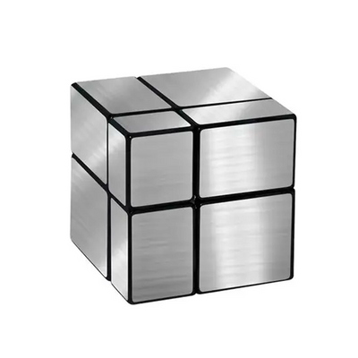 Головоломка кубик 2х2 QiYi зеркальный серебрянный 181s фото