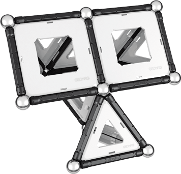 Geomag Panels бело-черный 104 детали | Магнитный конструктор Геомаг PF.511.013.00 фото