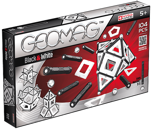 Geomag Panels бело-черный 104 детали | Магнитный конструктор Геомаг PF.511.013.00 фото