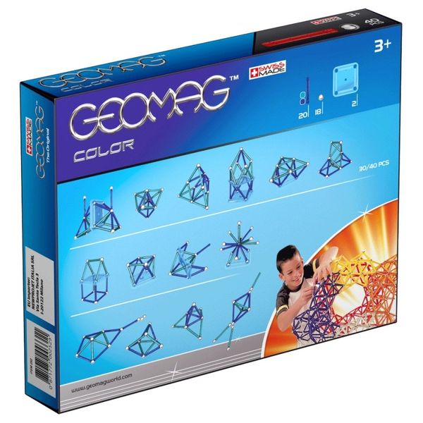 Geomag Color 40 деталей | Магнітний конструктор Геомаг PF.510.252.00 фото