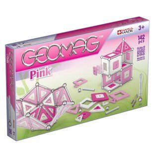 Geomag Panels розовый 142 детали | Магнитный конструктор Геомаг фото