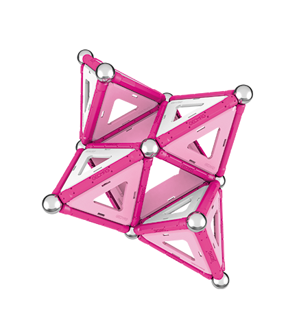Geomag Panels рожевий 68 деталей | Магнітний конструктор Геомаг PF.524.342.00 фото
