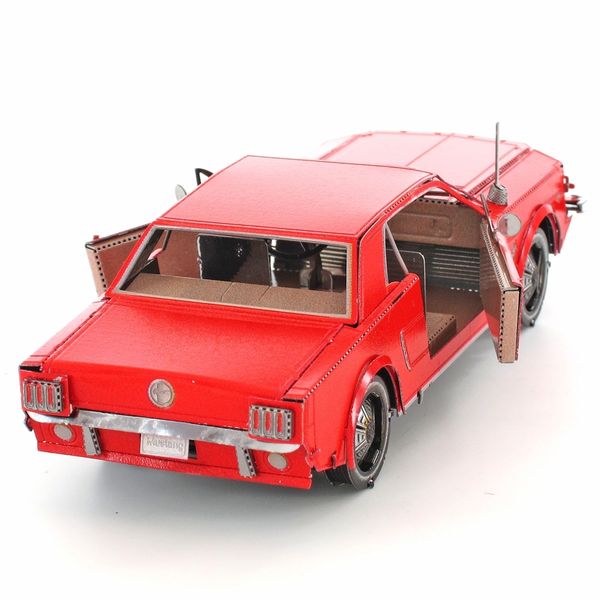 Металлический 3D конструтор Автомобиль Форд Mustang Coupe 1965 года красная версия MMS056C фото
