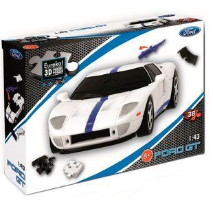 Головоломка ЗД пазл машина Ford GT біла фото