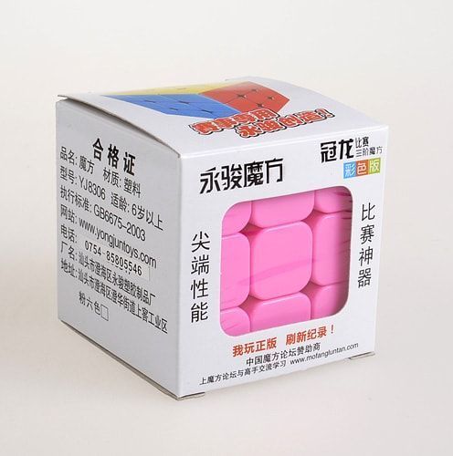 Кубик YJ Guanlong 3x3 Pink Stickerless фото