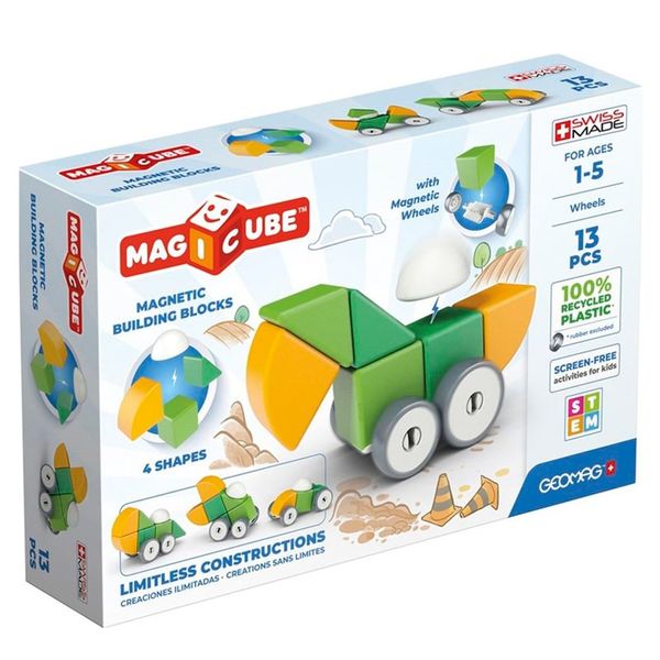 Geomag MAGICUBE 4Shapes Recycled Wheels | Магнитные кубики Колеса 13 шт 202 фото