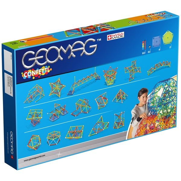 Geomag Confetti 127 деталей | Магниіний конструктор Геомаг PF.515.354.00 фото
