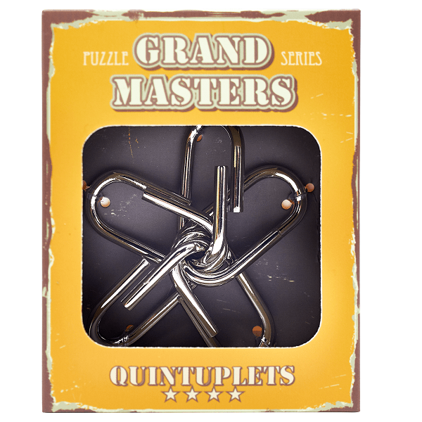 Grand Master Puzzles QUANTUPLETS yellow | Головоломка металева 473255 фото