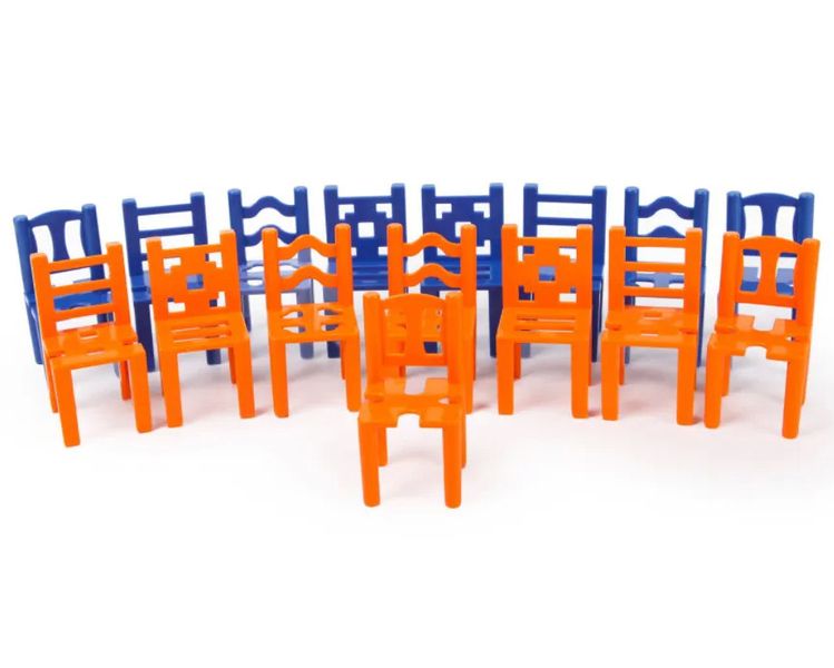 Mistakos DUO (Оранжево-синий) | Настольная игра со стульчиками 6145 фото