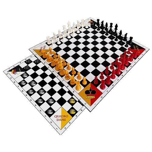 Шахматы + шашки на четверых E730 фото