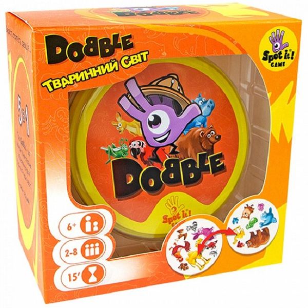 Настольная игра Dobble (Дабл) Мир животных 6289 фото