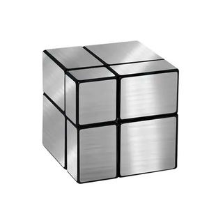 Головоломка кубик 2х2 QiYi дзеркальний срібний 181s фото