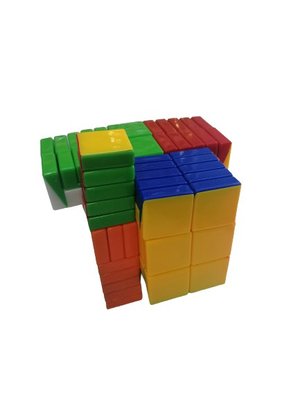 Кубик WitEden 3х3х13 кольоровий пластик GB331301 фото