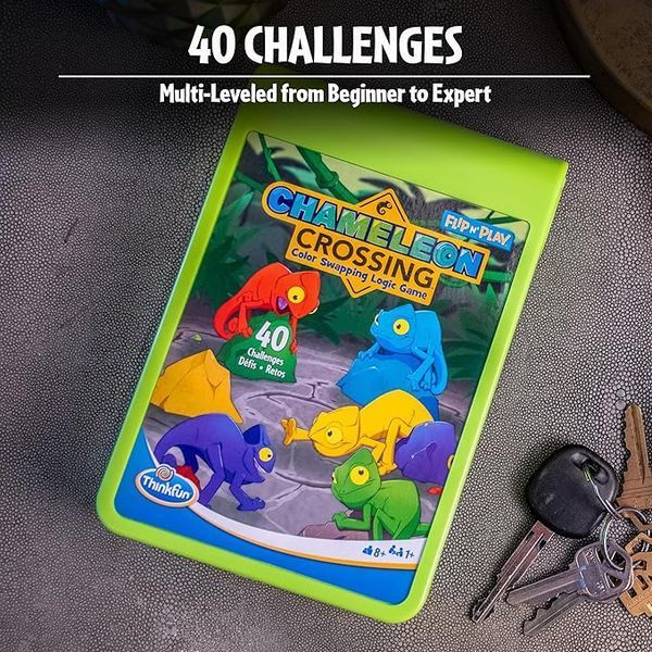 Логічна дорожня гра - Flip & Play - Chameleon Crossing | Гра Thinkfun Переправа хамелеонів фото