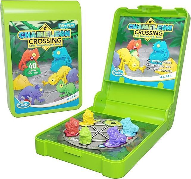 Логічна дорожня гра - Flip & Play - Chameleon Crossing | Гра Thinkfun Переправа хамелеонів фото