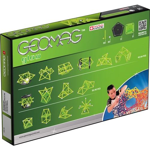 Geomag Glow 64 детали | Светящийся магнитный конструктор Геомаг PF.523.336.00 фото