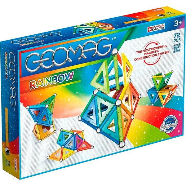 Geomag Rainbow 72 деталі | Магнітний конструктор Геомаг Веселка PF.525.371.00 фото