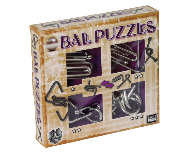 Ball Puzzless Purple | Набір металевих головоломок фото