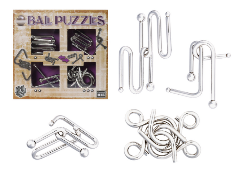 Ball Puzzless Purple | Набір металевих головоломок фото