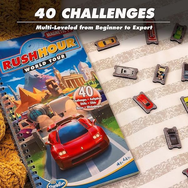 Логічна гра Rush Hour World Tour Magnetic Travel Puzzle| Гра магнітна Thinkfun Час пік для подорожей фото