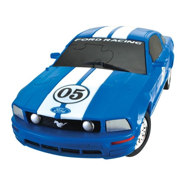 Головоломка 3D пазл машина Ford Mustang блакитна 1:32 473417 фото