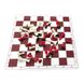 Шаховий набір: дошка, фігури легкі, мішечок для зберігання біло-червоні E681 фото 2