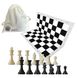 Шаховий набір: дошка, фігури легкі, мішечок для зберігання біло-чорні E610 фото 2