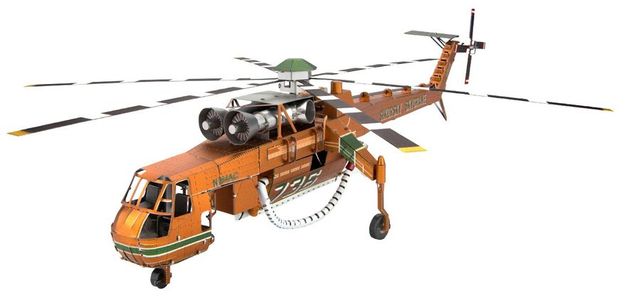 Металлический 3D конструктор Iconx | Транспортный вертолет США S-64 SKYCRANE ICX211 фото