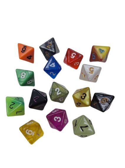 Кубик Chessex D8 (різнокольорові) Dice D8 фото