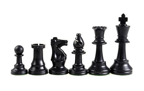 Шахматные фигури Стаунтон 97 мм, пластик утяжеленные E211 фото