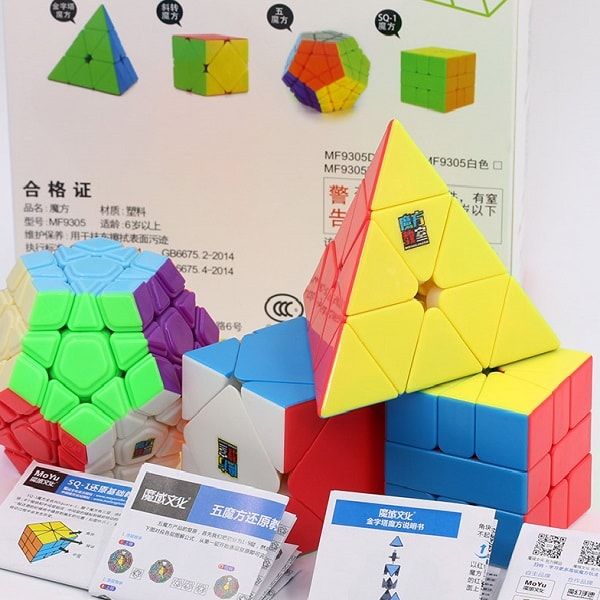 MoFangJiaoShi Gift Packing with 4 cubes stickerless - Набор механических головоломок MF9305 фото