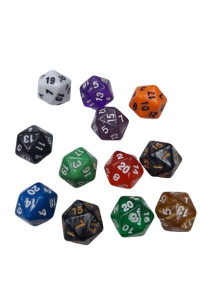 Кубик Сhessex D20 (різнокольорові) Dice D20dice фото