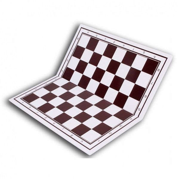 Дошка шахова складана пластикова 57 мм біло-коричнева E111 фото