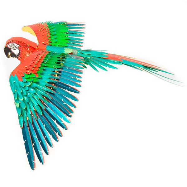 Металевий 3D конструктор Iconx Parrot | Папуга Ара ICX118 фото