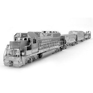 Metal Earth 3d Freight Train | Набор Грузовой поезд с вагонами фото